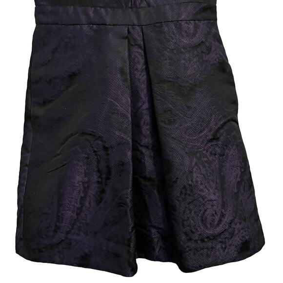 Reiss Evie Jacquard Fit & Flare Purplish Blue & Black Cocktail Dress, 6 - Picture 4 of 9